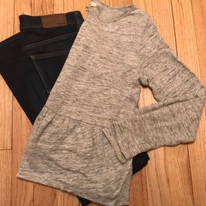 Madewell 100% Linen Peplum Tee